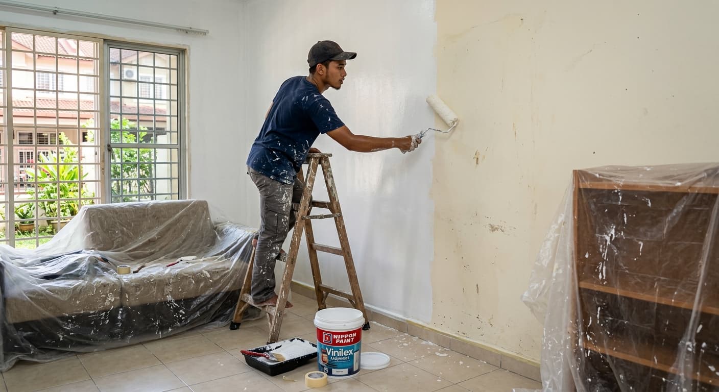 Harga Cat Rumah Per Kaki Persegi — Kos Sebenar 2026